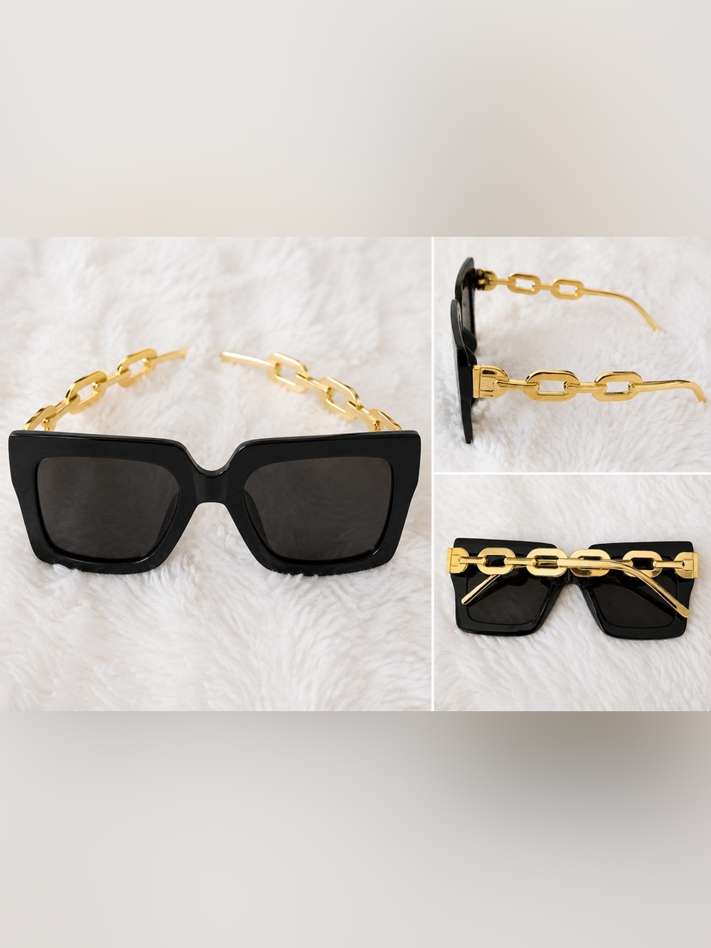 Sunglasses New Chain Link Square